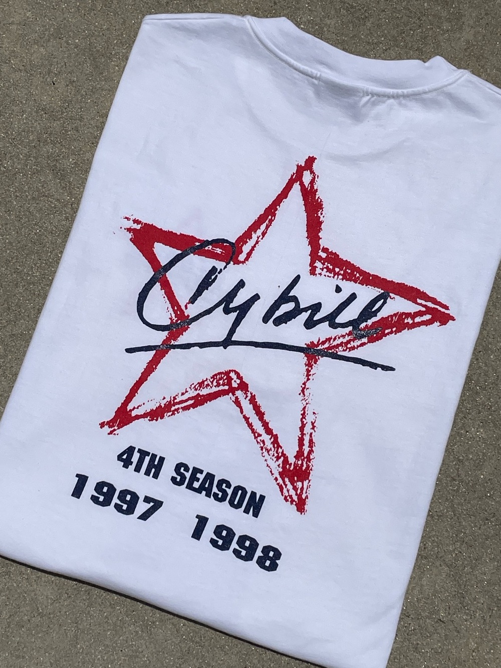 Vtg Cybill TV Series 1997/1998 Cast & Crew Season 4 Wrap Gift TShirt 90s Size XL